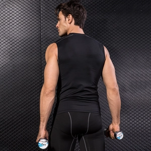 Ensemble de compression professionnel pour hommes avec haut sans manches et legging