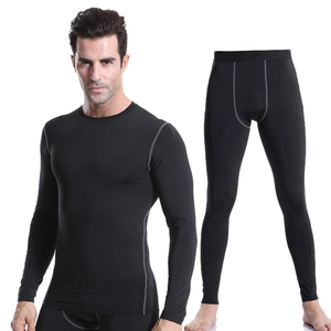 Herren Kompression Fitness Langarm Top Und Hose Schnelltrocknend Sportbekleidung Fitness Training Running Bekleidung