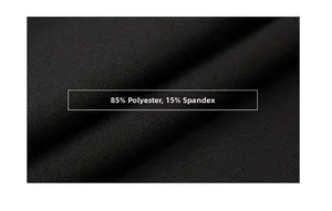 Makroaufnahme von atmungsaktivem 85% Polyester und 15% Elasthan Stretchgewebe für Herrenhosen