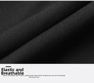 Nahaufnahme von schwarzem atmungsaktivem Kompressionsstoff mit elastischer Textur