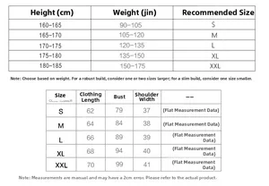 Size chart for men's V-neck compression sports t-shirt showing S to XXL measurements