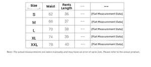 Tableau des tailles pour short de compression PRO homme détaillant taille et longueur