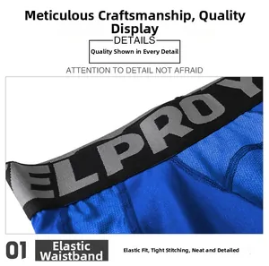 Détail du tissu en maille respirante bleue et ceinture élastique noire du short de sport