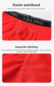 Detail of red sports boxers showing breathable mesh fabric and flatlock stitching