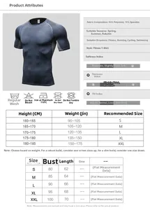 Guide des tailles pour t-shirt de compression homme idéal pour fitness et le running