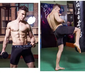 Détail du short de compression homme avec ceinture élastique et tissu en maille respirant