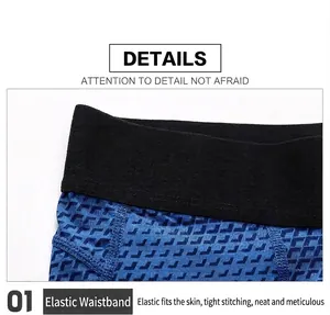 Close-up of men's athletic shorts featuring high-elastic waist and precise stitching