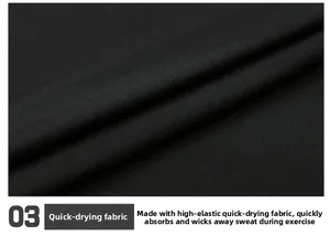 Macro shot of high-elasticity quick-dry breathable fabric for men's V-neck sports T-shirt