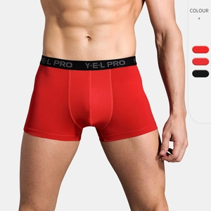 Men's Sport Boxer Briefs Quick Dry Breathable Ice Silk Underwear High Elasticity Running Gym Fitness Trunks For Men