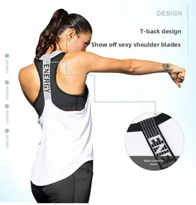 Detail of T-shaped back design with high-elastic Energy straps for sports vest