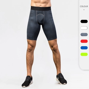 Men's 3D Digital Printed Compression Shorts Quick Dry Elastic Polyester Spandex Gym Fitness Running Sports Tight Shorts