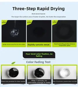 Detailed demonstration of men's compression shirt quick-dry fabric and color fastness