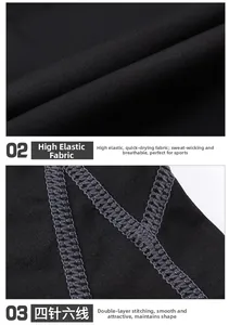 Detail of professional flatlock stitching and breathable quick-dry fabric on men's sports pants