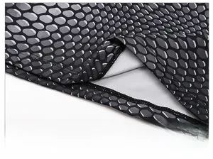 Macro shot of elastic hem on 3D printed compression shirt with honeycomb pattern