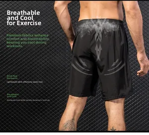 Tissu en maille respirant et ceinture élastique sur short de sport homme pour évacuer la chaleur