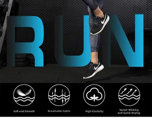 Detail of grey honeycomb textured compression pants with breathable and quick-dry fabric