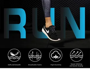 Detail of men's breathable Pro sports compression leggings with high elasticity and quick-dry fabric