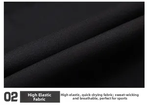 Close-up of high-elasticity quick-dry breathable fabric on men's sports compression pants