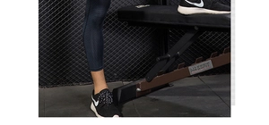 Close-up of men's PRO compression capri pants with honeycomb texture for gym and running