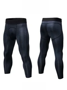 Detail view of men's compression shorts with pro 3D texture and ergonomic seams