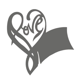 Laser cut heart shaped love place card with hollow pattern for wedding table decoration