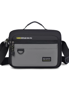 Men's casual oxford crossbody bag with adjustable strap and multi-pocket design