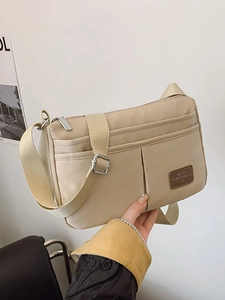 Large Capacity Nylon Crossbody Bag High Quality Women Shoulder Bag Casual Multi Pocket Square Messenger Bag For Office Daily Travel