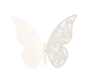 3D hollow ivory butterfly wall sticker and card decoration for home party events