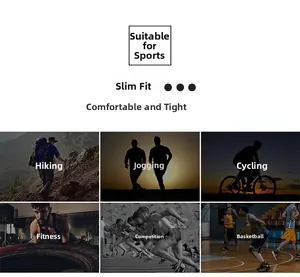Men's slim-fit sports shirt with quick-dry fabric for running, fitness, and training