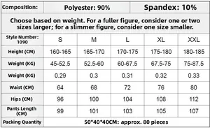 Tableau des tailles détaillé pour pantalons de sport homme avec guide de coupe