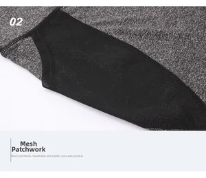 Dettaglio dei pantaloncini da yoga a vita alta con inserto in mesh e texture grigio melange