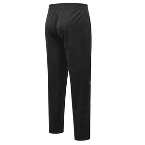 Pantalon de sport noir respirant pour hommes avec taille élastique et séchage rapide