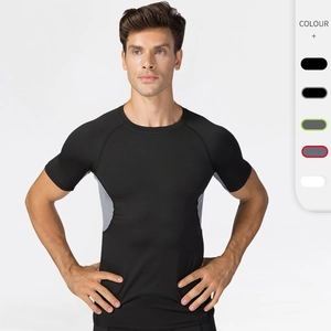 Men's Pro Compression Sports T-Shirt Quick Dry Breathable Athletic Fitness Top For Running Training Gym Workout