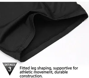 Dettaglio del polsino elastico con cucitura a doppio ago su pantaloncini sportivi da uomo