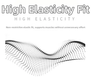 Detail of high elasticity fabric texture showing muscle support and flexible fit