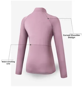 Back view of slim fit sports jacket with curved shoulder and waist contouring seams