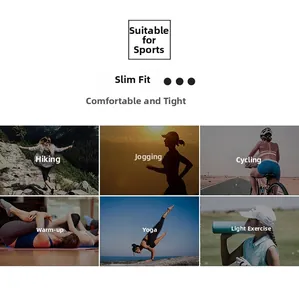 Tight fit athletic yoga vest shown in various scenes like running, yoga and cycling