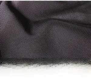 Macro detail of breathable black mesh fabric used for women sports yoga vest inserts