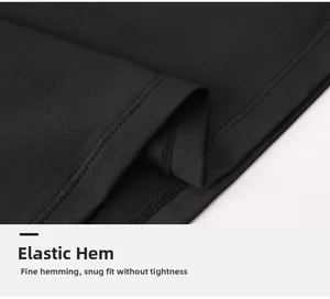 Close-up of high-elastic hem with fine stitching on a black quick-dry yoga vest