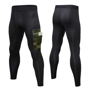 Kompressionshose für Herren mit hoher Elastizität und Camouflage-Handytasche
