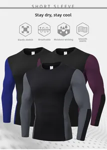 Détails des tissus de compression élastiques et coutures plates en trois couleurs