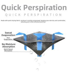 Diagramme technique du tissu respirant évacuant l'humidité pour pantalon de compression homme