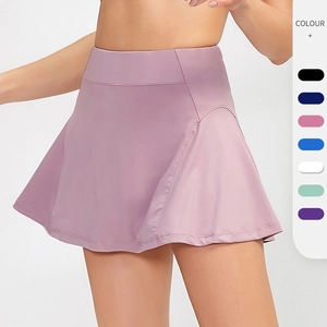 Women's High Waist Sports Skort Quick Dry Breathable Tennis Skirts With Inner Shorts For Running Fitness Yoga Training