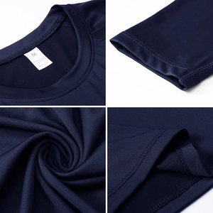 Detail view of quick-dry men's sports top fabric showing 85% polyester and 15% spandex mix