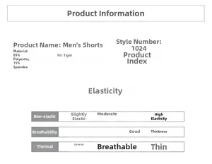 Détails du short de compression homme montrant l'élasticité et le tissu respirant