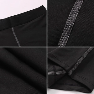 Short de compression sport pour hommes avec haute élasticité et coutures plates de gym