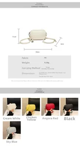 Spécifications de taille et détails du matériau pour ce sac à bandoulière compact en cuir PU