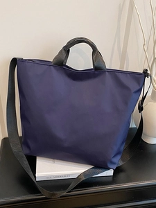 Women Large Capacity Nylon Tote Bag Versatile Lightweight Waterproof Shoulder Bag Commuter Crossbody Handbag For Daily Use