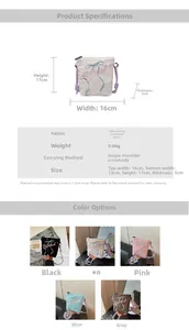Detailed size specs for high-density waterproof canvas bucket bag with ribbon embroidery
