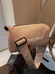 Fashion Women Canvas Pillow Crossbody Bag Large Capacity Fashion Letter Print Shoulder Bag With Adjustable Wide Strap